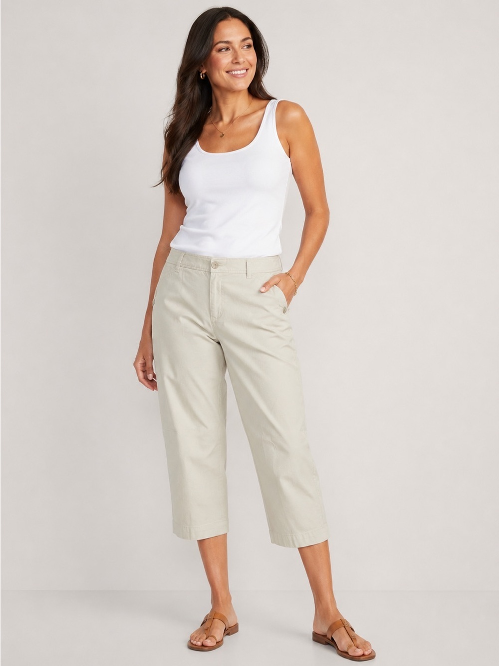 NWT-Coldwater Creek Women's Cropped Capri Pants-Size 16